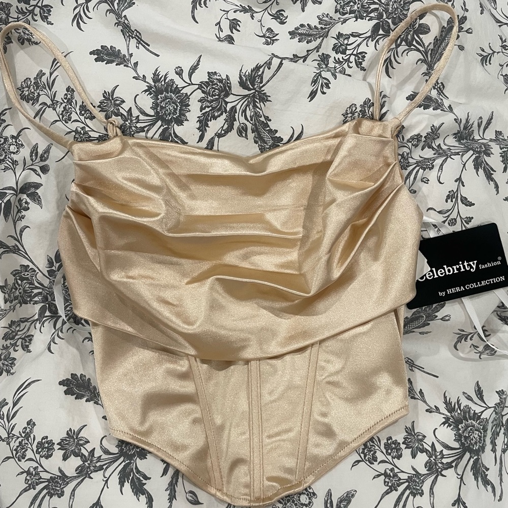 silk corset top